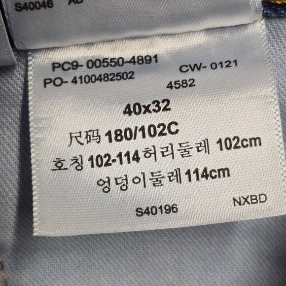 Levis 550 Jeans Men 40x32 Blue Relaxed Taper Fit Medium Wash‎ Cowboy Biker Denim - Picture 7 of 12